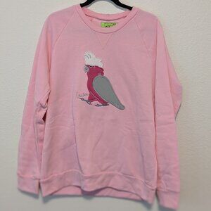Lenko Animal Sweater Galah Baby Pink Size L